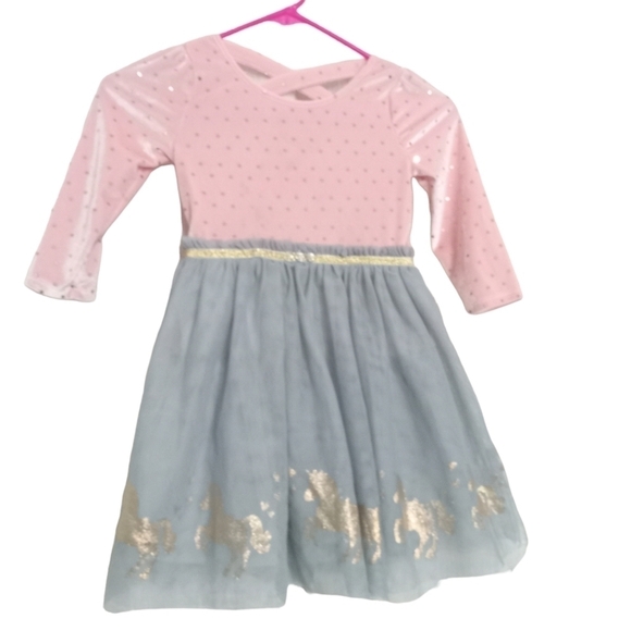 Young Hearts Sparkly Unicorn Dress Sz 5 - Picture 1 of 4